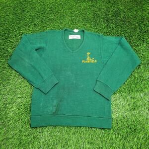 Vintage 70s Champion Sweater Small 17x23 Green USA
